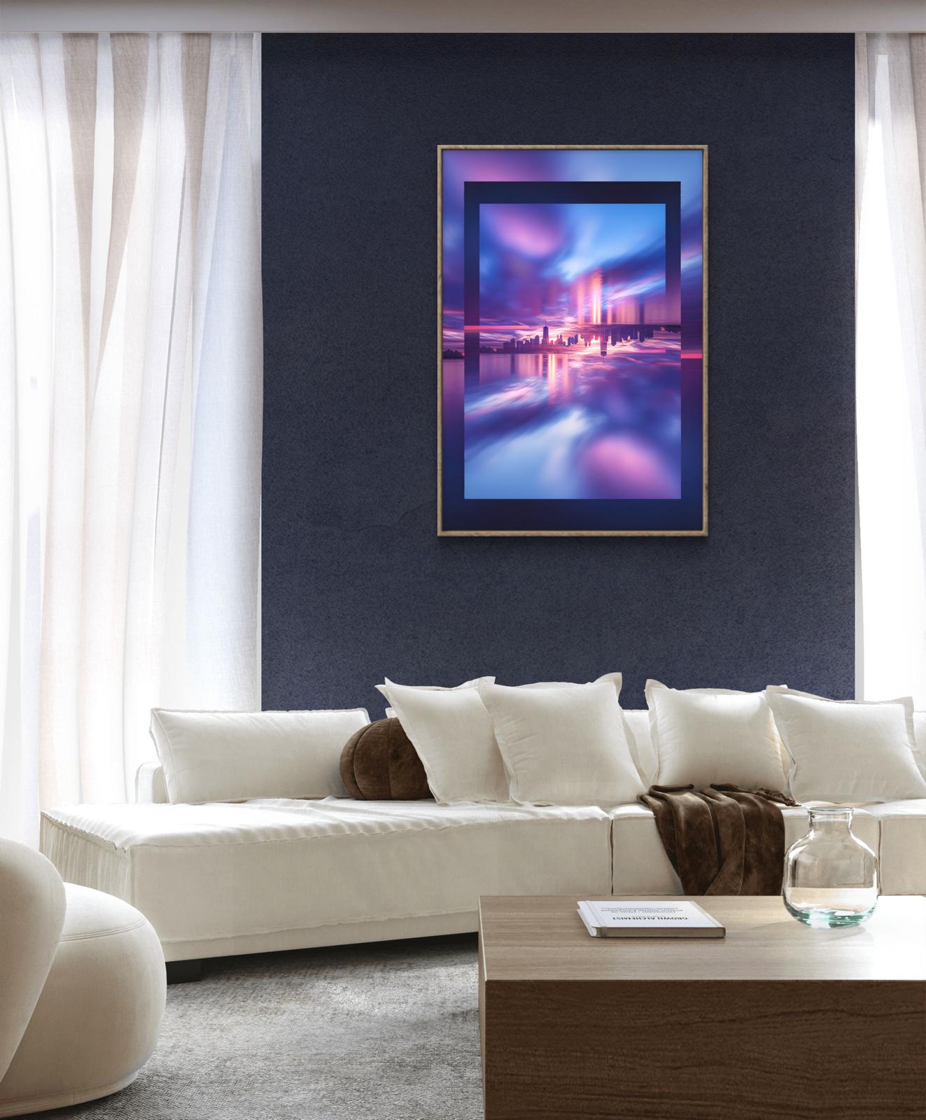 City Between Worlds - Surreal City Skyline Art - Digital Download or Fine Art Print - Portland Artist